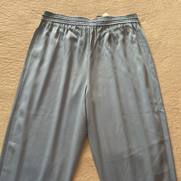 DVF Faustyn Cool Blue Silk Pajama Pants - Picture 6 of 8